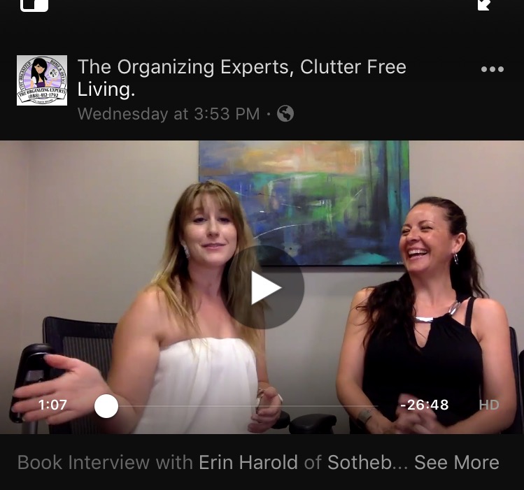 The Organizing Experts, Clutter Free Living. 6 September at 15:53 · Book Interview with Erin Harold of Marketplace Sotheby's International Realty. 